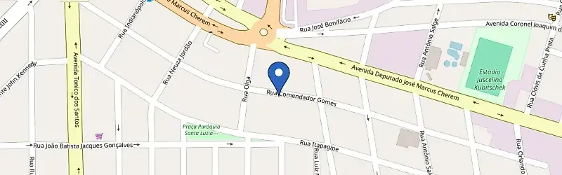 Mapa da estação Uberaba