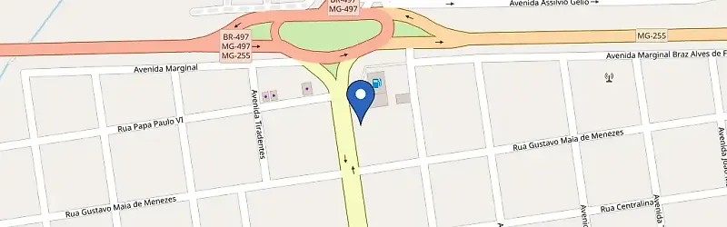 Mapa da estação Auto Posto Pamplona