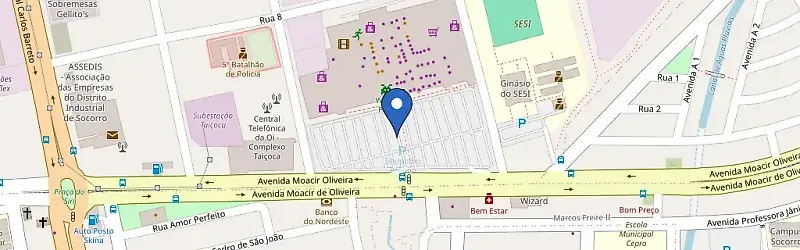 Mapa da estação Gotec Recarga Shopping Prêmio