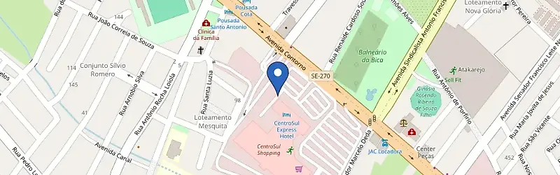 Mapa da estação Shopping Centro Sul