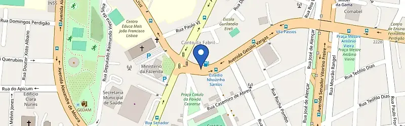 Mapa da estação Recharge Fabril