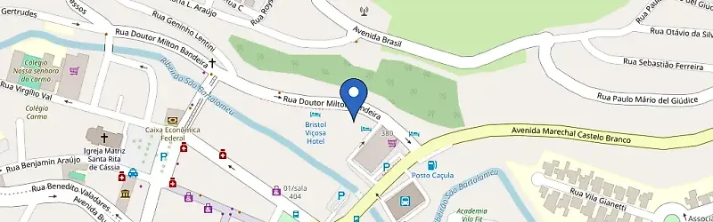 Mapa da estação Bristol Viçosa Hotel