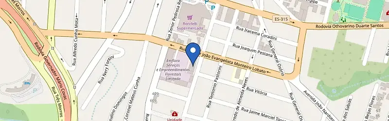 Mapa da estação Go Inn - São Mateus