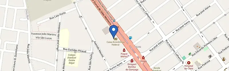 Mapa da estação Bomba Do Gonzaga