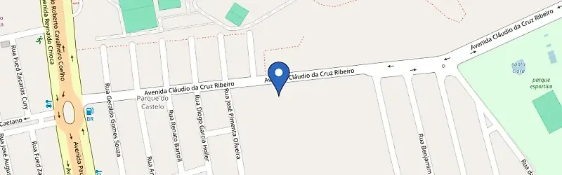 Mapa da estação Academia Forjax AC 14kW