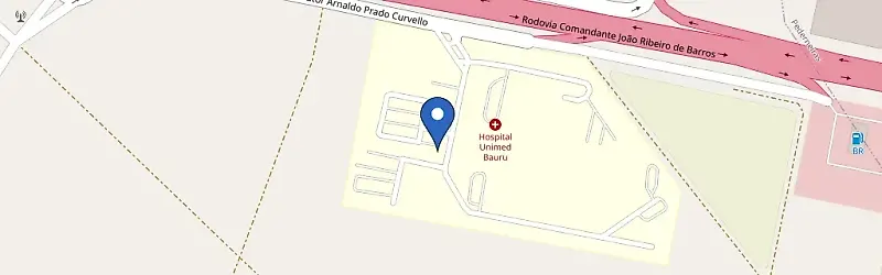 Mapa da estação Hub Hospital Unimed Bauru