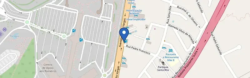 Mapa da estação Posto Santa Rita