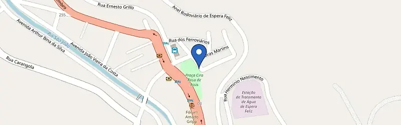Mapa da estação Evomob Evosolar Espera Feliz