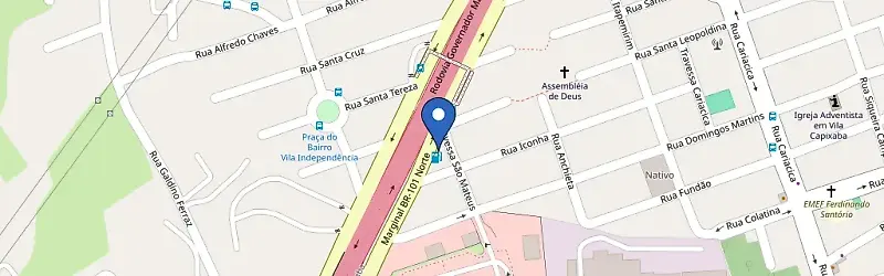 Mapa da estação Coopees - Ceasa - Posto Atlântico