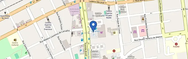 Mapa da estação Posto Carrefour SP Caçapava