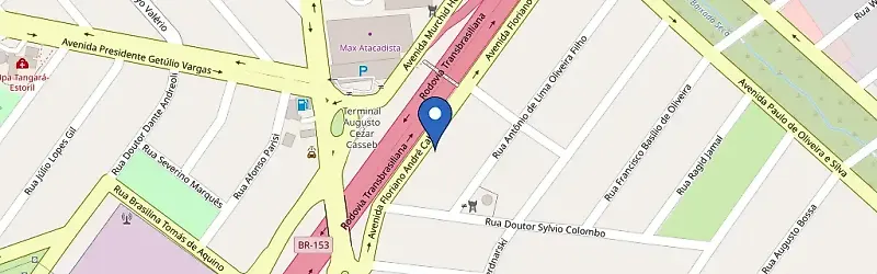 Mapa da estação Bosch Car Service Mecânica Fabio Rio Preto
