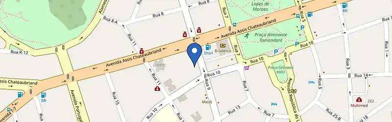 Mapa da estação Carrega Aí Muscle