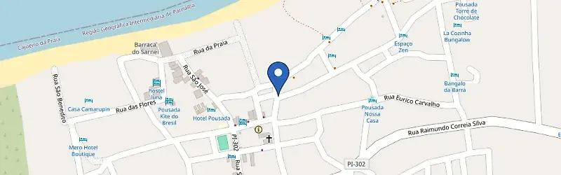 Mapa da estação BR Super Carga - Dogão Burger - Barra Grande - Cajueiro do Praia