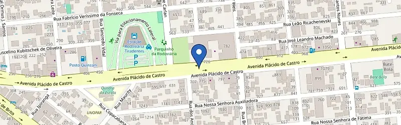 Mapa da estação Linke Supermercados