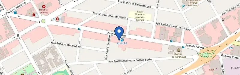 Mapa da estação Paranavaí