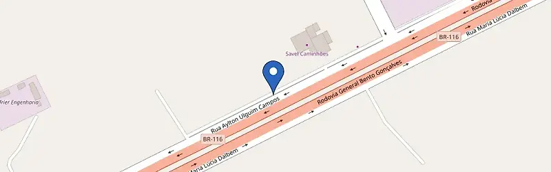 Mapa da estação Agro Comercial Afubra Ltda