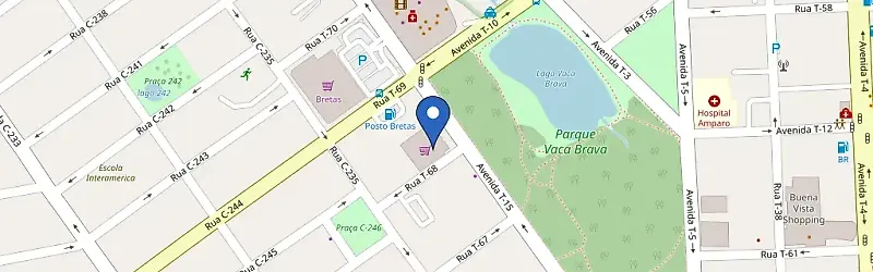 Mapa da estação Pão De Açúcar Vaca Brava