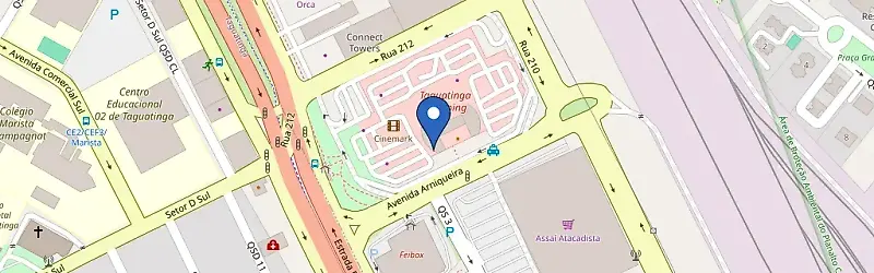Mapa da estação Poe - Taguatinga Shopping