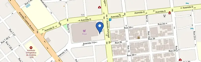 Mapa da estação Assaí Atacadista - Goiânia Portugal