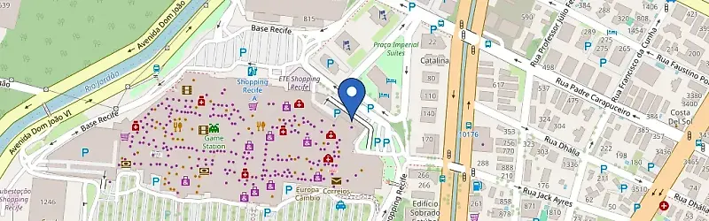 Mapa da estação Shopping Recife