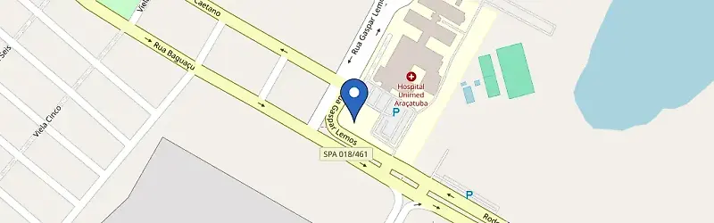 Mapa da estação Hospital Unimed De Araçatuba