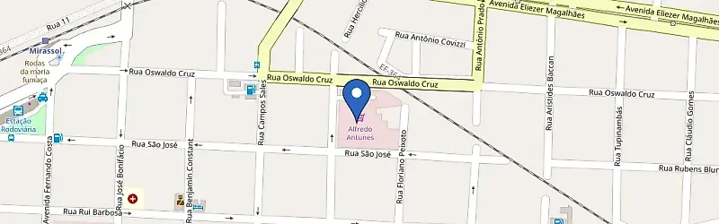 Mapa da estação Sup Alfredo Antunes Loja 01