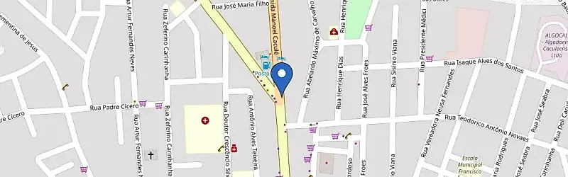 Mapa da estação Cacule Palace Hotel
