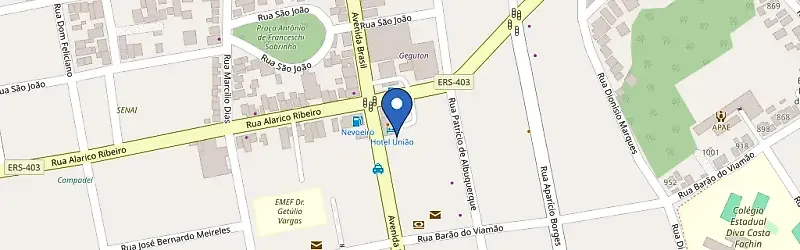 Mapa da estação Hotel União