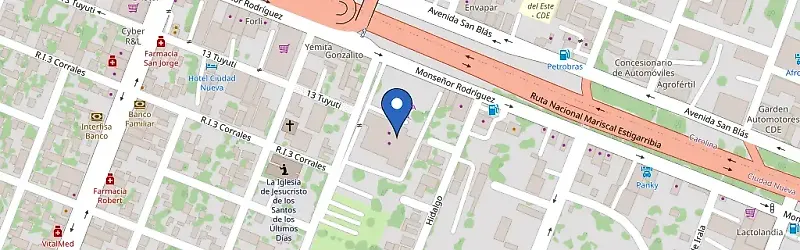 Mapa da estação Diesa Ciudad Del Este
