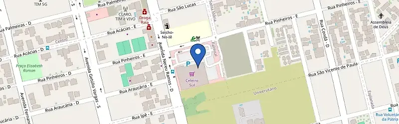 Mapa da estação Celeiro Sul
