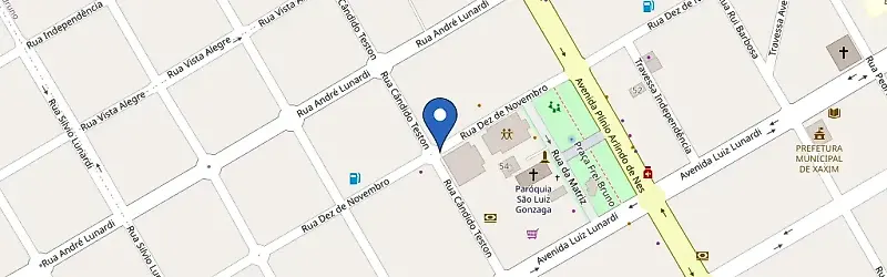 Mapa da estação Unicred - Agência Xaxim