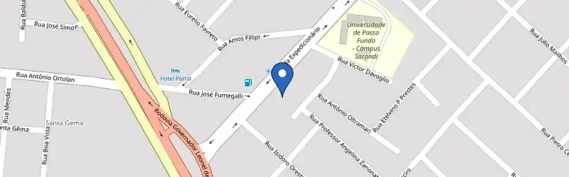 Mapa da estação Frecar Veículos