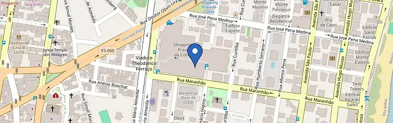 Mapa da estação Shopping Praia Da Costa