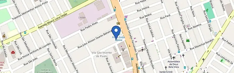 Mapa da estação BR Super Carga - Posto Sinhá Sabóia - Sobral
