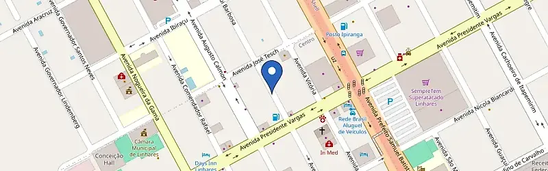 Mapa da estação 40 Sabores Linhares