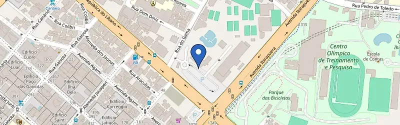Mapa da estação Clube Atlético Monte Líbano - Zletric