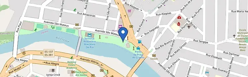 Mapa da estação EDP - Nova Venécia