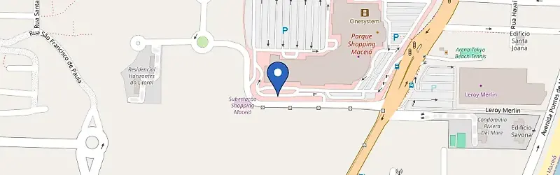 Mapa da estação Parque Shopping Maceió