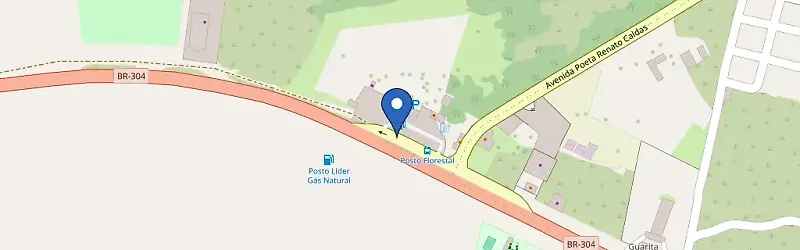 Mapa da estação Volvo Posto Florestal