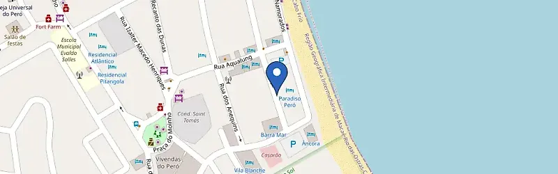 Mapa da estação Paradiso Peró Praia Hotel