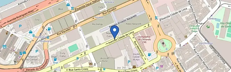 Mapa da estação Novo Cais