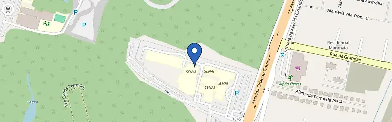 Mapa da estação Senai Cimatec