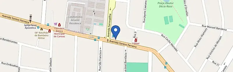 Mapa da estação Posto Maribrax