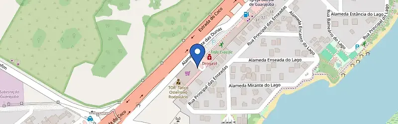 Mapa da estação Hiperideal Guarajuba