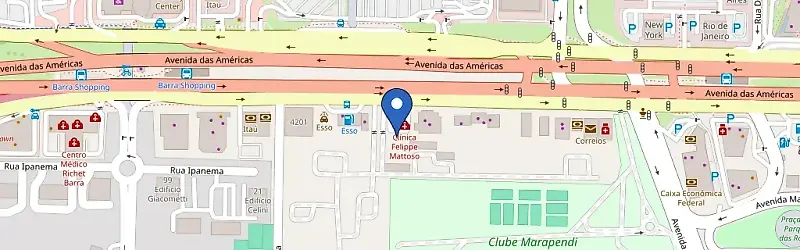 Mapa da estação Clínica Felipe Mattoso