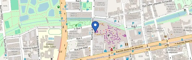 Mapa da estação North Shopping Fortaleza