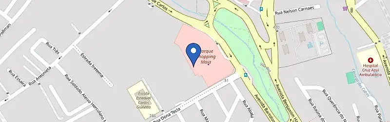 Mapa da estação Parque Shopping Maia