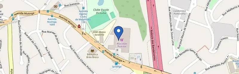 Mapa da estação ChargeOn - Atacadão Pirituba