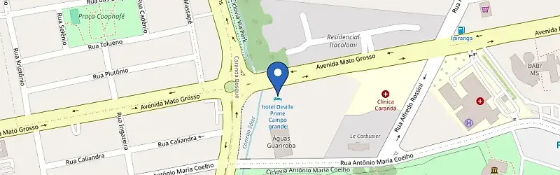 Mapa da estação Hotel Deville Prime Campo Grande