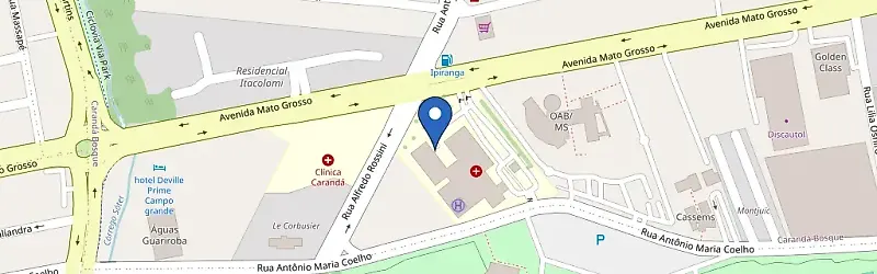 Mapa da estação Veículos EV Hospital Unimed